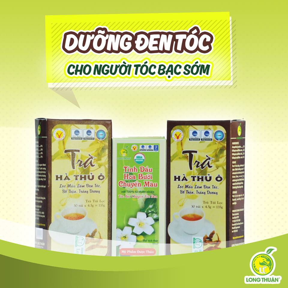 Combo Tinh Dầu Hoa Bưởi Chuyển Màu Tóc Long Thuận - Trị Bạc Tóc