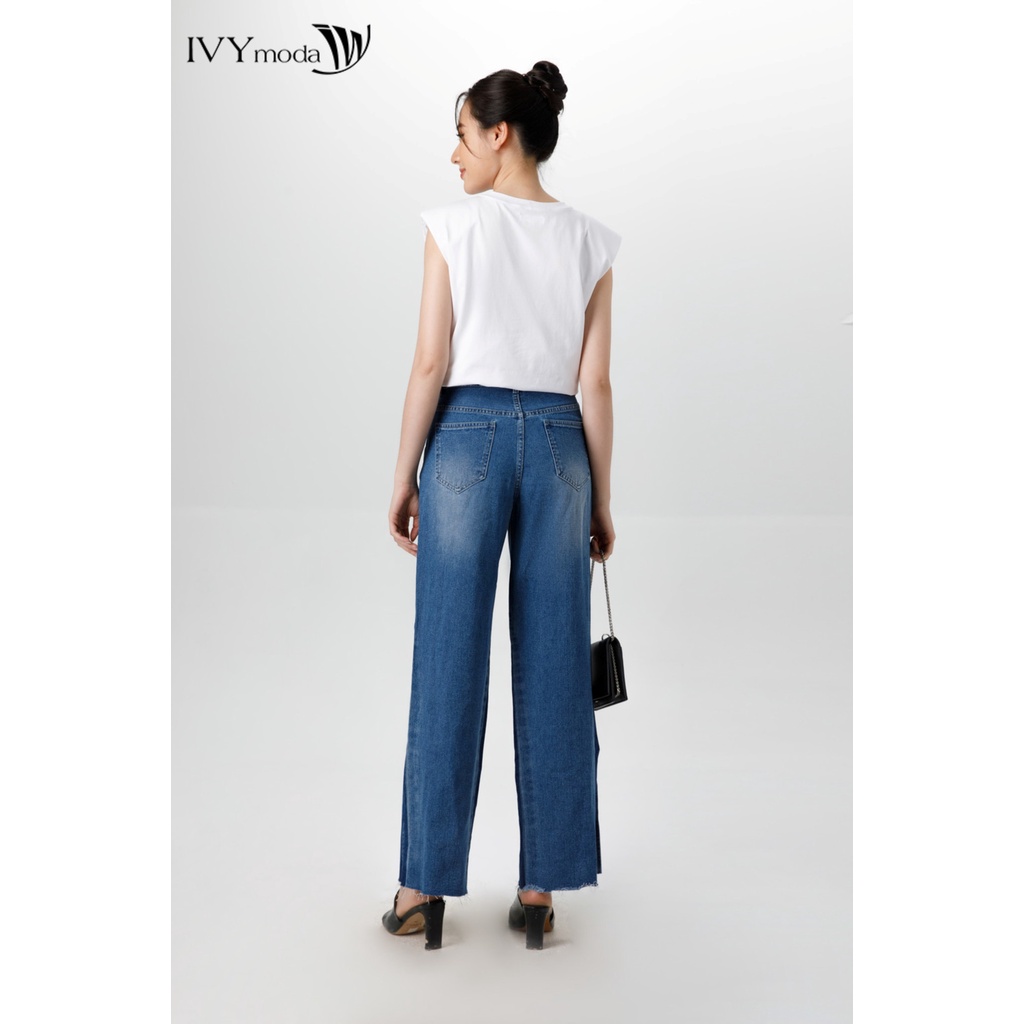 Quần jeans ống xẻ nữ IVY moda MS 25B8883