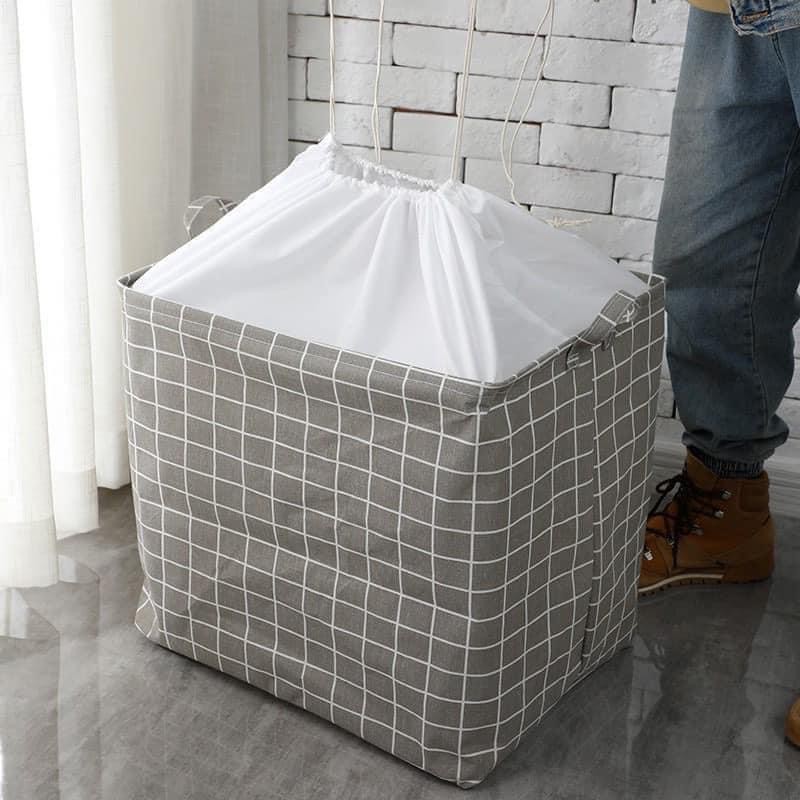 Giỏ đựng đồ quần áo đa năng bằng vải cỡ lớn, Túi đựng chăn màn đa năng có thể xếp gọn 70 L, 100 L