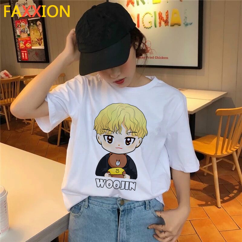 Áo Thun In Chữ Stray Kids Cỡ Lớn Phong Cách harajuku Đáng Yêu Cho Nữ