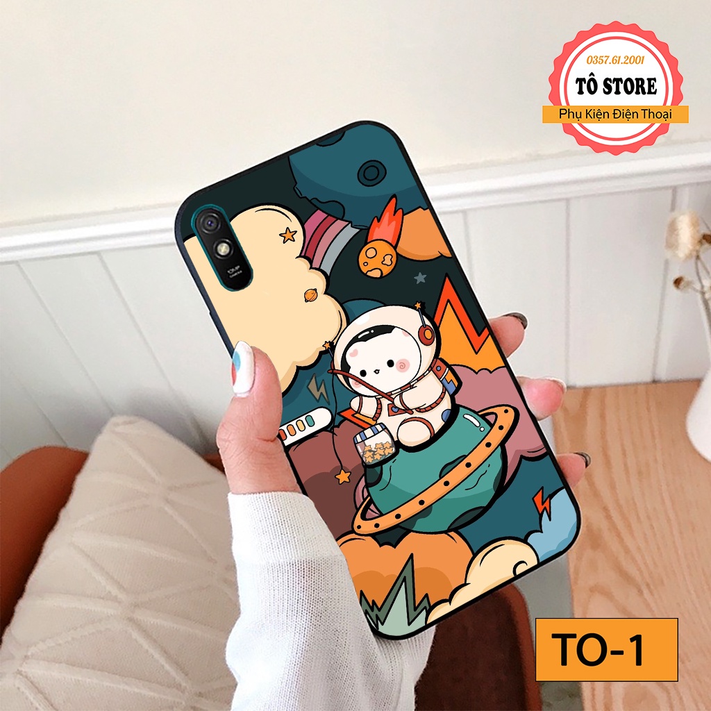 Ốp lưng Xiaomi Redmi 9A / Redmi 8A / Redmi 9C / Redmi 9T - Ốp lưng Xiaomi cao cấp in hình phi hành gia vũ trụ cá tính