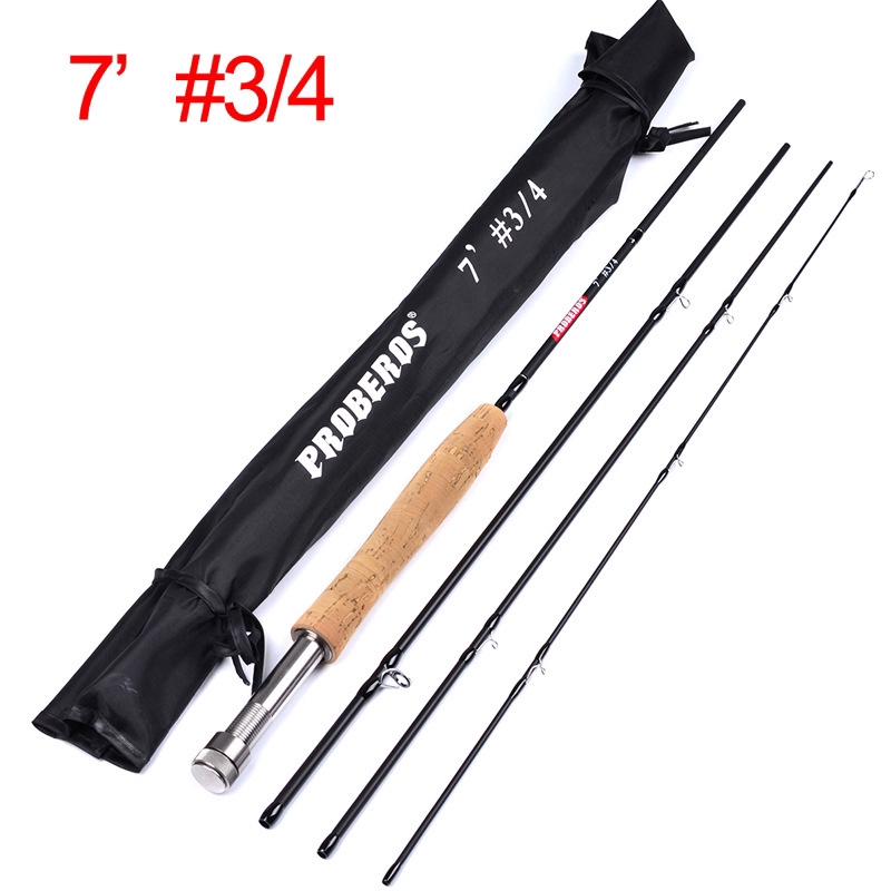 Outdoor fishing equipment fishing rod four-section high carbon high with fly fishing rod and ruler 2.1m carbon production fishing rod 3/4#5/6#7/8#fly rod