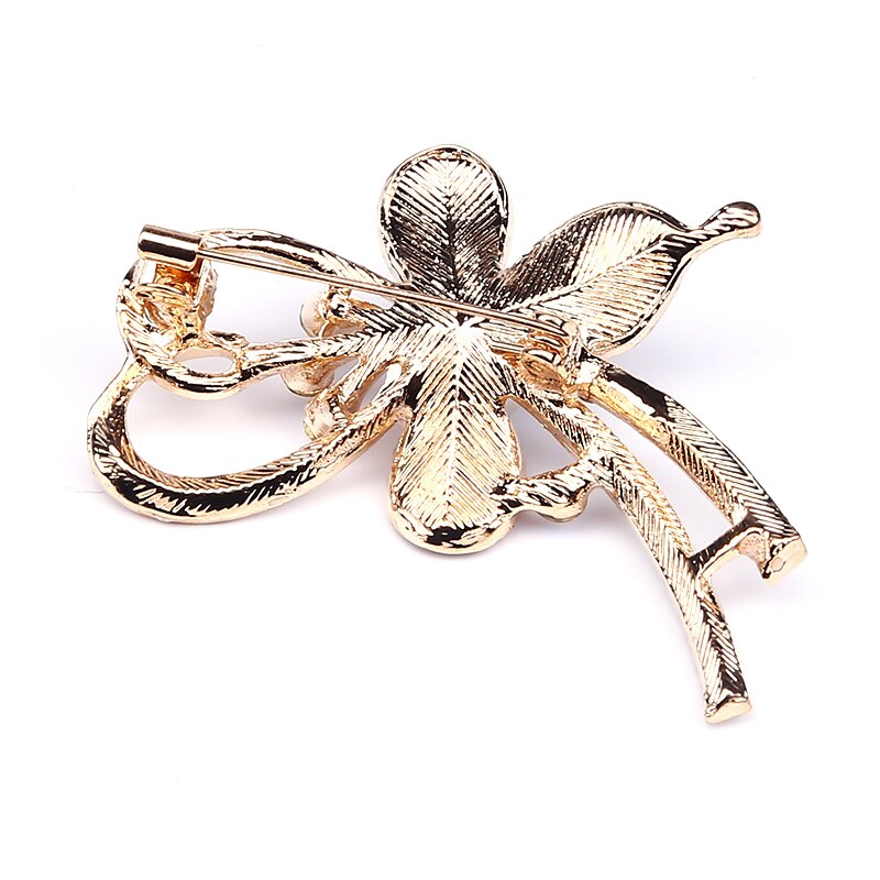 Ghim cài áo hình hoa đính đá pha lê thanh lịch thời trang mùa hè dành cho nữ