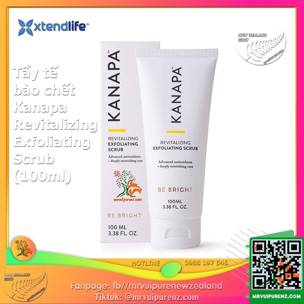 Tẩy Tế Bào Chết Tự Nhiên Kanapa Revitalizing Exfoliating Scrub 100ml