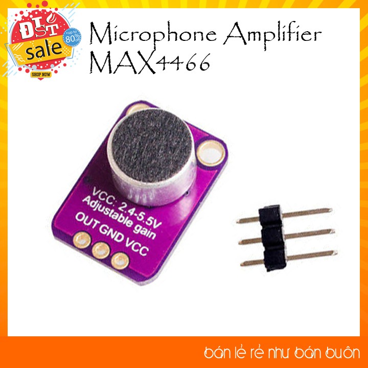 [RẺ NHẤT VIỆT NAM]Cảm biến âm thanh Microphone Amplifier MAX4466