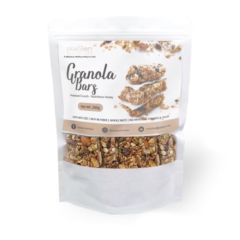 Olaben Nutrition Granola Bars 250g - Thanh hạt dinh dưỡng ăn kiêng không đường - Hỗ trợ giảm cân