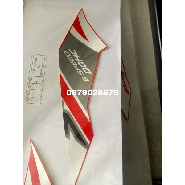 TEM SONIC TRẮNG ĐỎ RACING XÉ LẺ