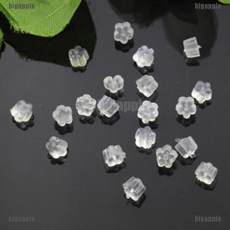 Set 100 NúT MềM Trong SuốT An ToàN Cho Bông Tai