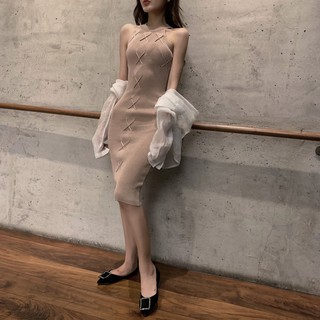 Đầm len body cổ yếm gợi càm[HIT]