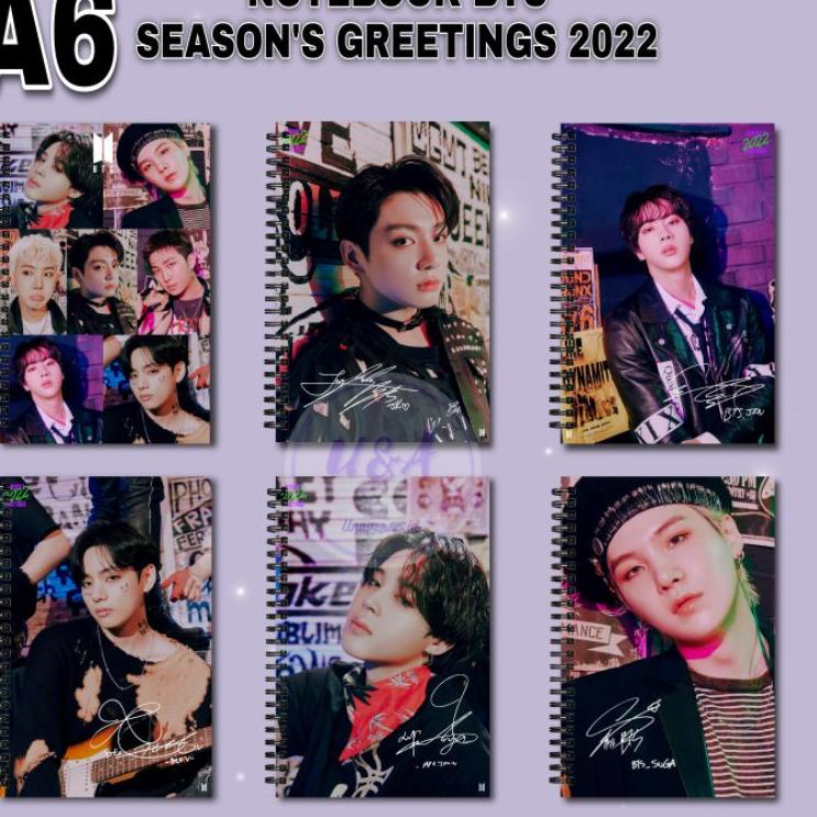 ⚡10.10⚡ Sổ Ghi Chép Khổ A6 BTS 2022 Tiện Lợi Sổ Ghi Chú 2 Ngăn Tiện Lợi Dễ Sử Dụng