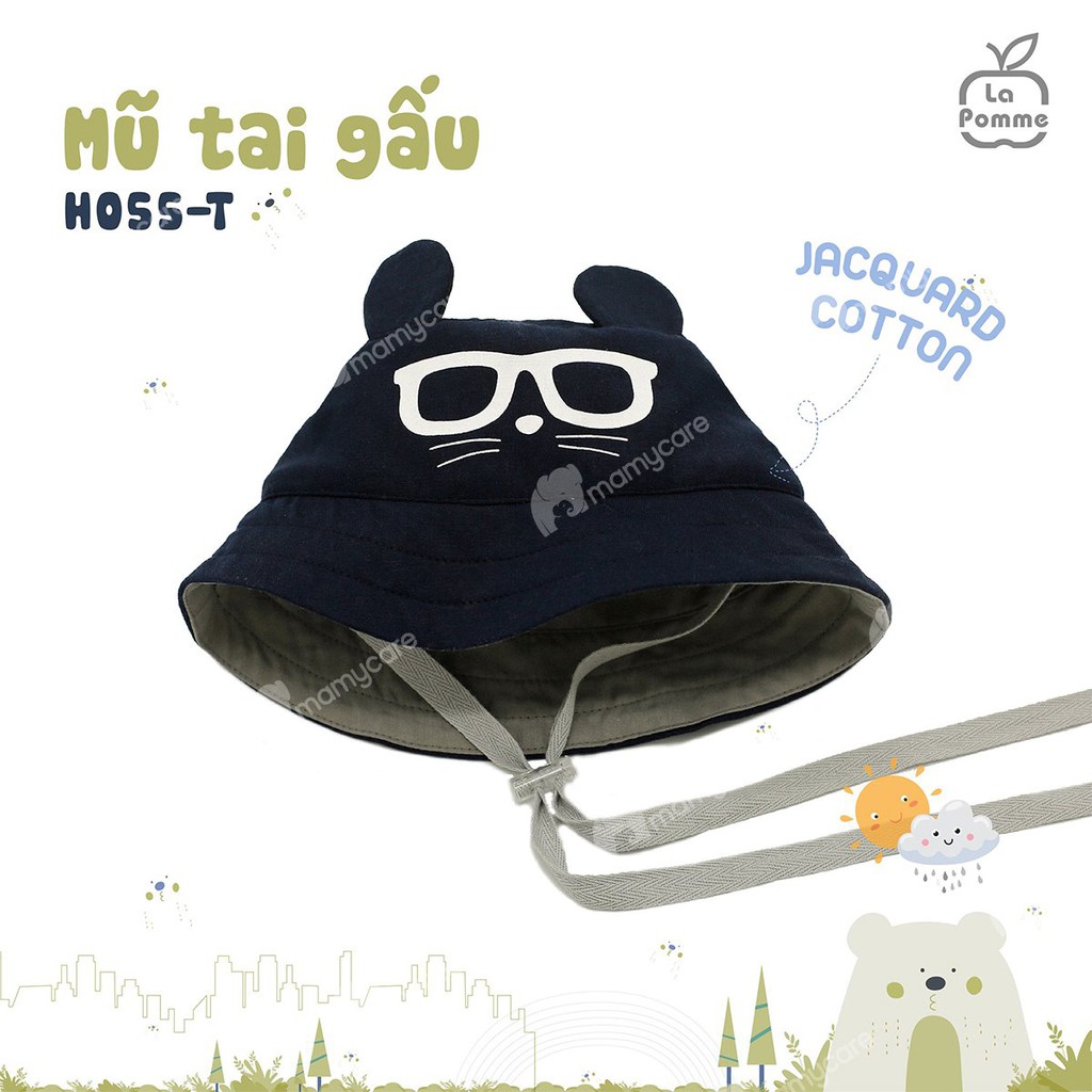 Mũ tai gấu cho bé La Pomme nón vành tròn cotton nhiều kích thước - MAMYCARE