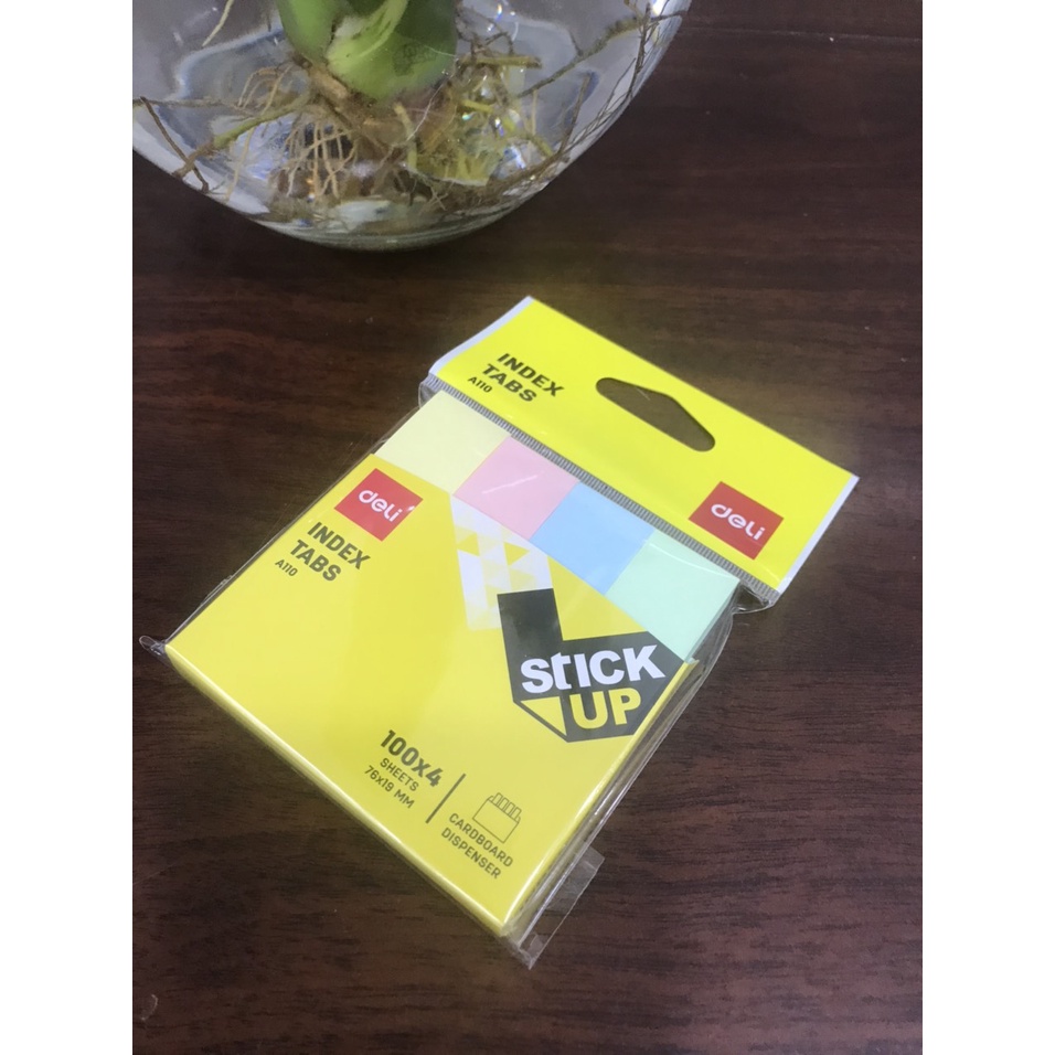 Giấy ghi chú 4 màu Deli A110 100x4