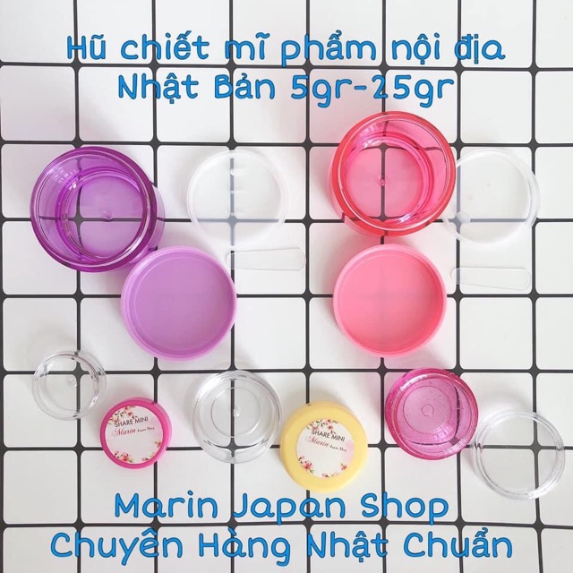 Hũ lọ chiết kem mini 5gr,10gr,15gr, 25gr nội địa Nhật Bản