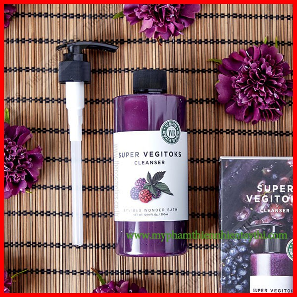 Sữa Rửa Mặt Thải Độc Super Vegitoks Chai Màu Tím 300ml