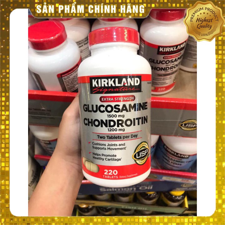 Viên uống Glucosamine 1500mg & chondroitin 1200mg 220 viên - Glucosamin Kiandrkl