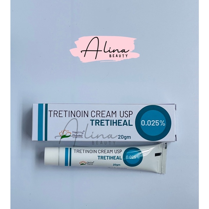 Tretinoin Tretiheal CREAM USP 0.1%, 0.05%, 0.025% Kem giảm mụn, chống lão hóa 20g
