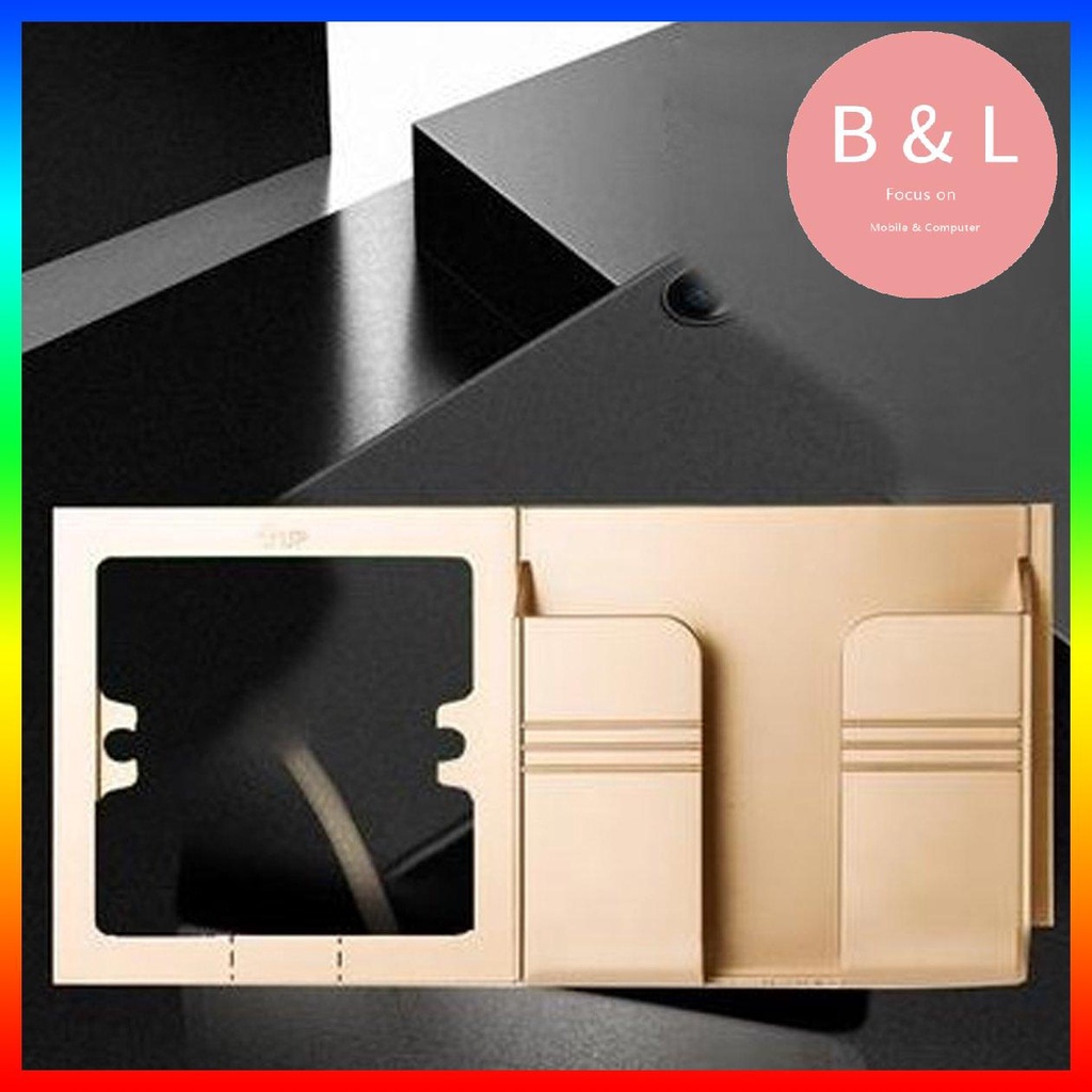 Giá Đỡ Điện Thoại Gắn Tường Trái Phải Có Ngăn Đựng Thẻ Tiện Dụng