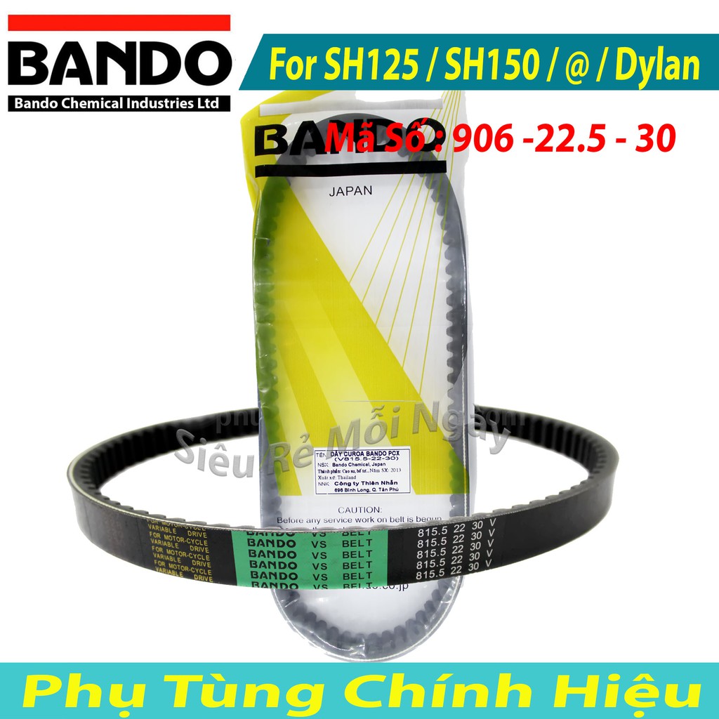 Dây curoa Honda SH Ý 125, 150cc, A Còng, Dylan Bando Thái Lan