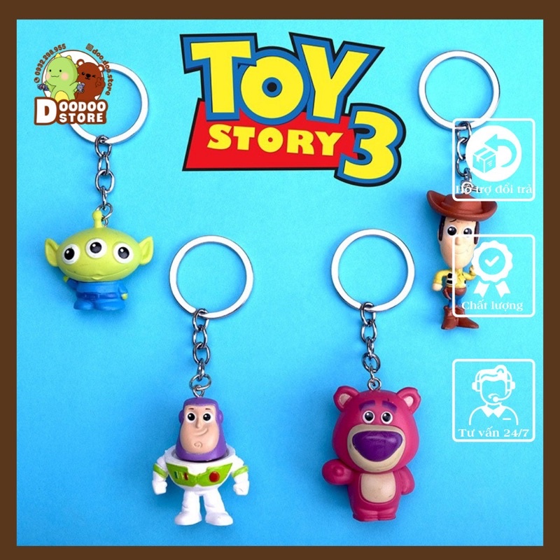 Móc Khoá Dễ Thương Toy Story A11, Móc Chìa Khoá Hoạt Hình Balo/Xe/ Túi Toy Story