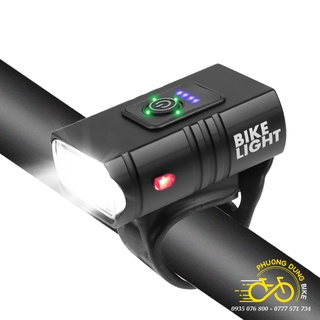 Đèn xe đạp - đèn pha xe đạp 2 bóng t6 bike light 1000lm 1200mah