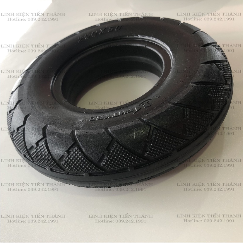 Bánh Đặc | Lốp Đặc Không Ruột Nguyên Khối Dành Cho Xe Điện Esscotter 8inches Thông Số Lốp 200X50
