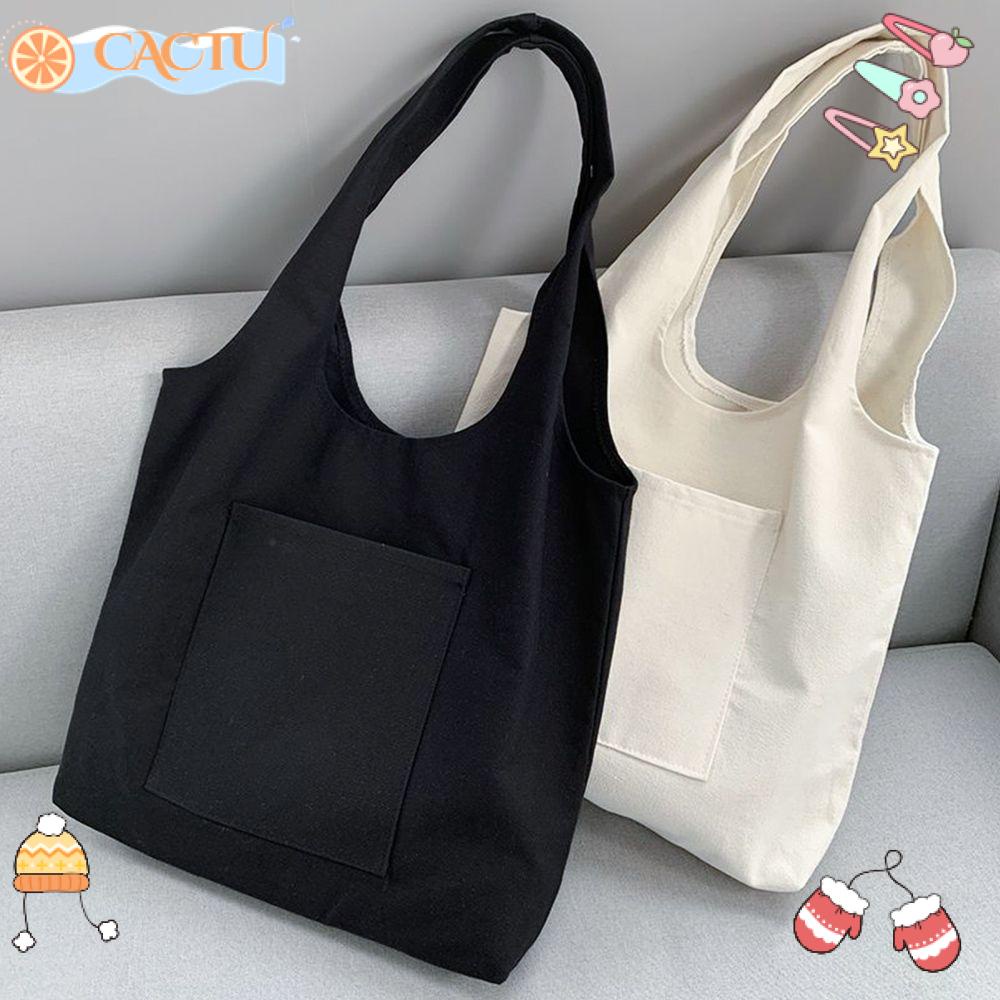 Túi Đeo Vai Bằng Vải Canvas Thiết Kế Đơn Giản Dành Cho Học Sinh