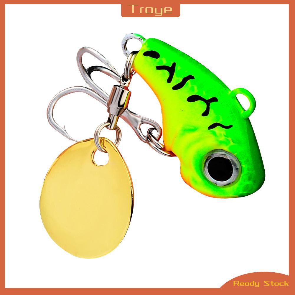 Metal Hard Spinner Fishing Lure with Treble Hook Rotating VIB Long Cast Bait 20g Fishing Gear