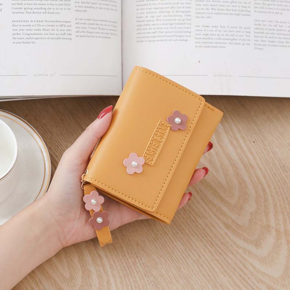 Ví Da Pu Nhiều Ngăn Đựng Thẻ / Tiền Xu Nhỏ Gọn Thời Trang Cho Nữ