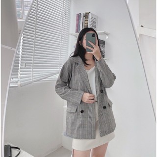 blazer kẻ 1 lớp