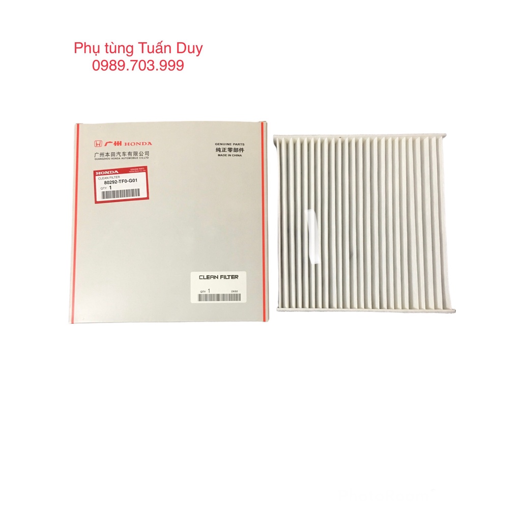 Lọc gió điều hòa, lọc gió máy lạnh xe Honda City (2013-2021), Brio (Mã: 80292TF0G01/80292TGLE01)