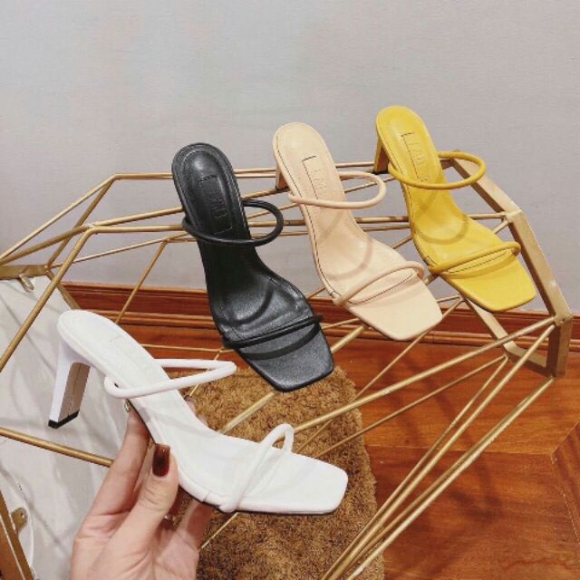 Dép cao gót 2 quai mảnh mới nhất