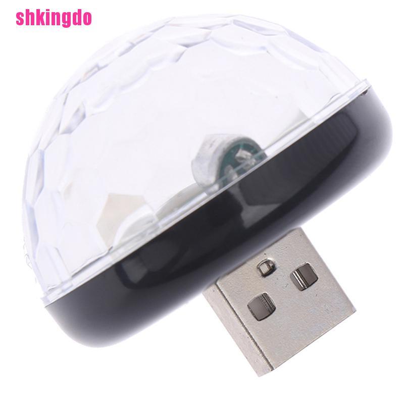 1 đèn LED USB RGB mini trang trí nội thất xe hơi