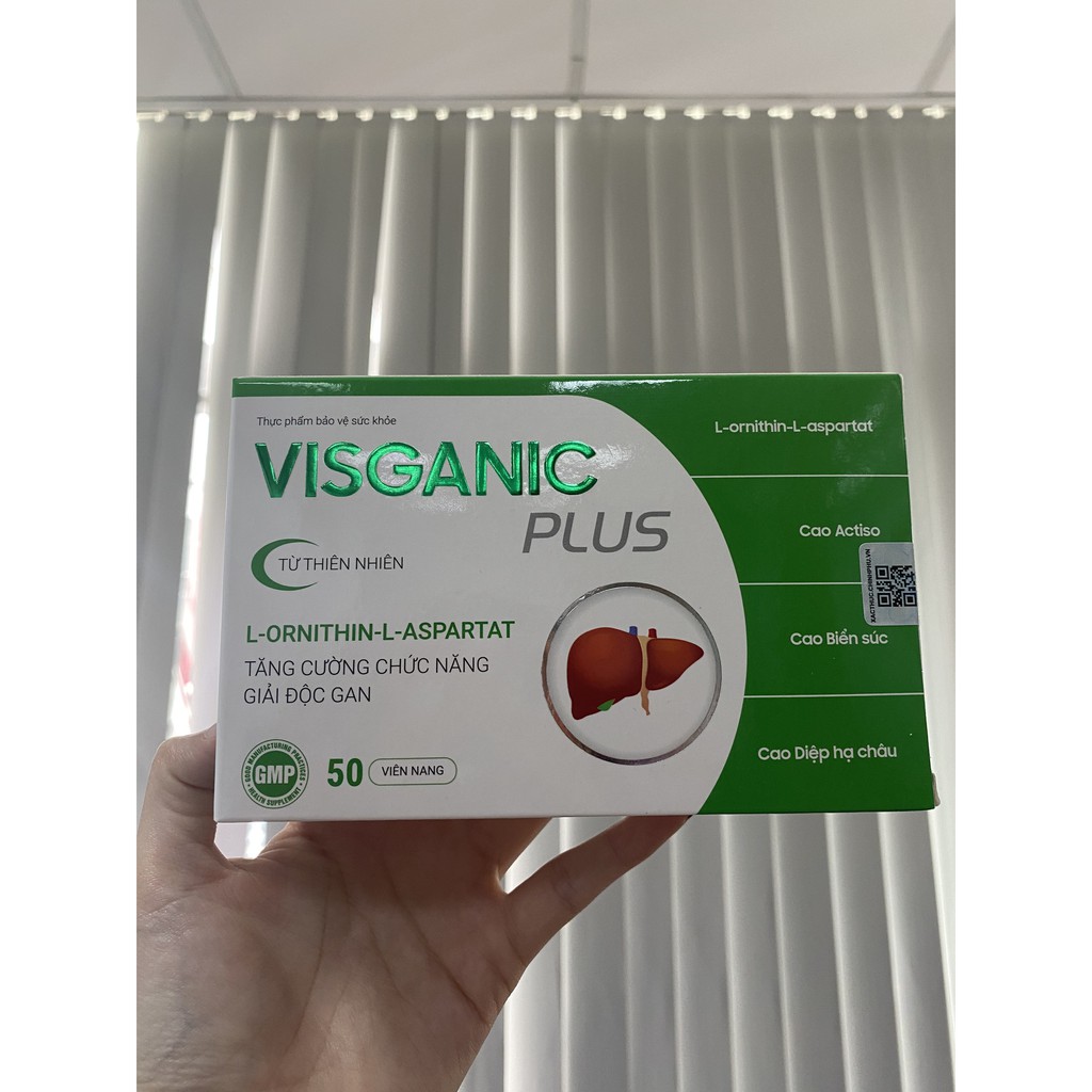 Tăng Cường Chức Năng Giải Độc Gan Visganic Plus Thành Phần Thiên Nhiên, An Toàn Lành Tính Hộp 50 Viên TTP021