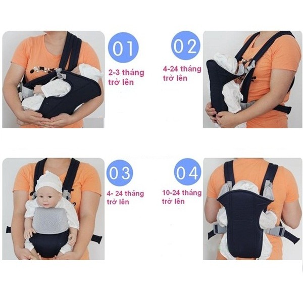 [SALE] ĐỊU EM BÉ 4 TƯ THẾ BABY CARRIER - Cam Kết Chất Lượng