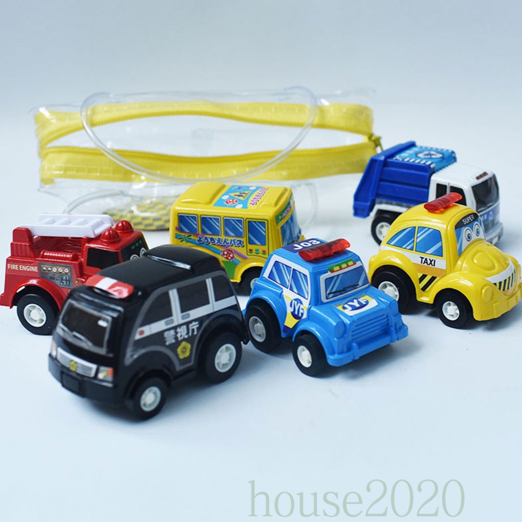 Bộ 6 Mô Hình Xe Đồ Chơi Hoạt Hình Xe Tải Mini 2020 Cho Bé Trai