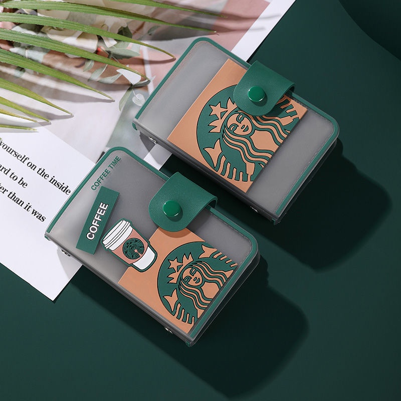 Ví Đựng Thẻ In Hình Starbucks Thời Trang Cao Cấp