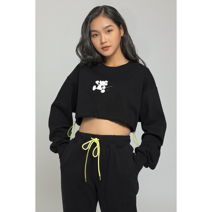 Áo Croptop Nỉ Nữ BOO Logo Mickey Dập Nổi Màu Sắc Trendy Phong Cách Cá Tính | BigBuy360 - bigbuy360.vn
