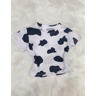 Áo croptop bò sữa ôm body siêu đẹp tôn dáng