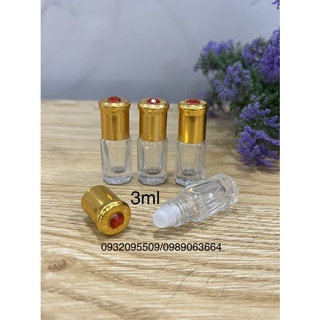 Chai bi lăn nước hoa Dubai 3ml đựng tinh dầu nước hoa, đựng tinh dầu trầm,..