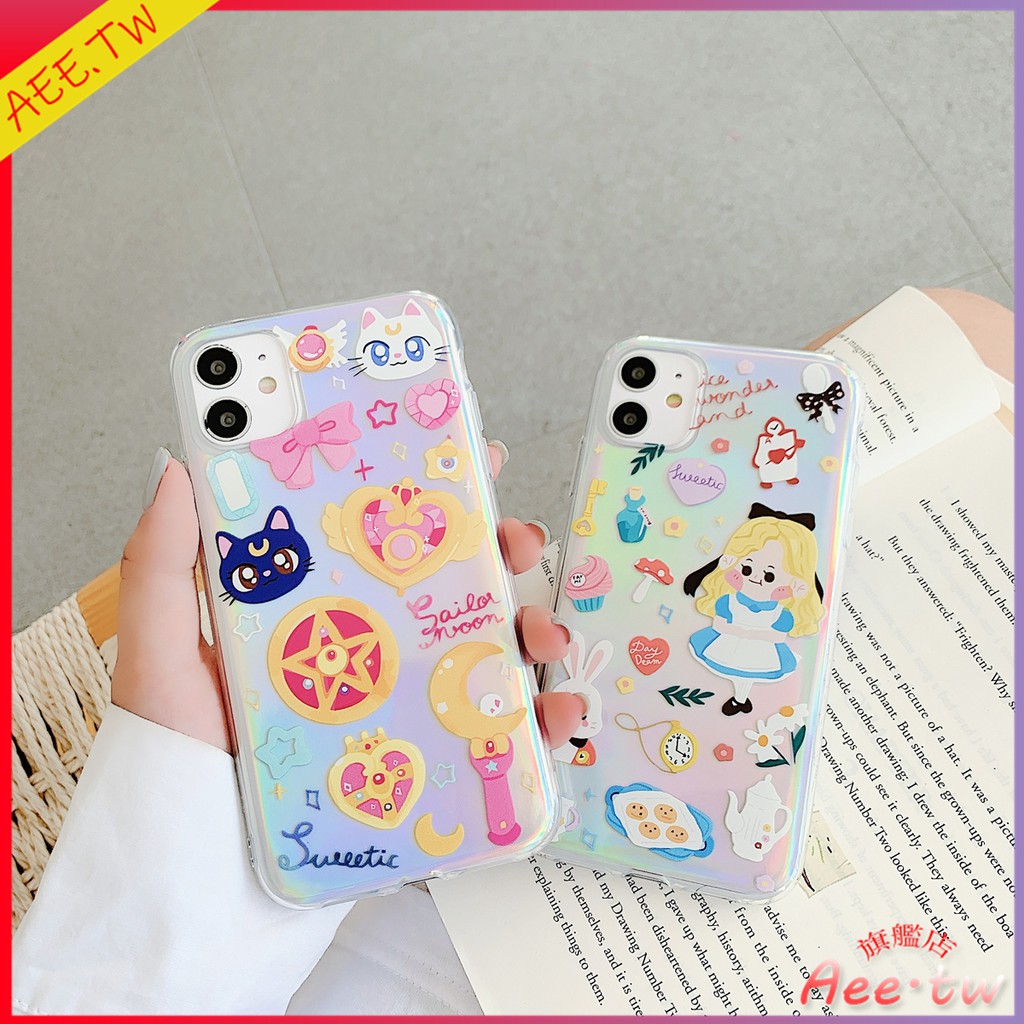 Disney Ốp Điện Thoại Bảo Vệ Ống Kính Máy Ảnh Họa Tiết Alice Xinh Xắn Cho Iphone 11