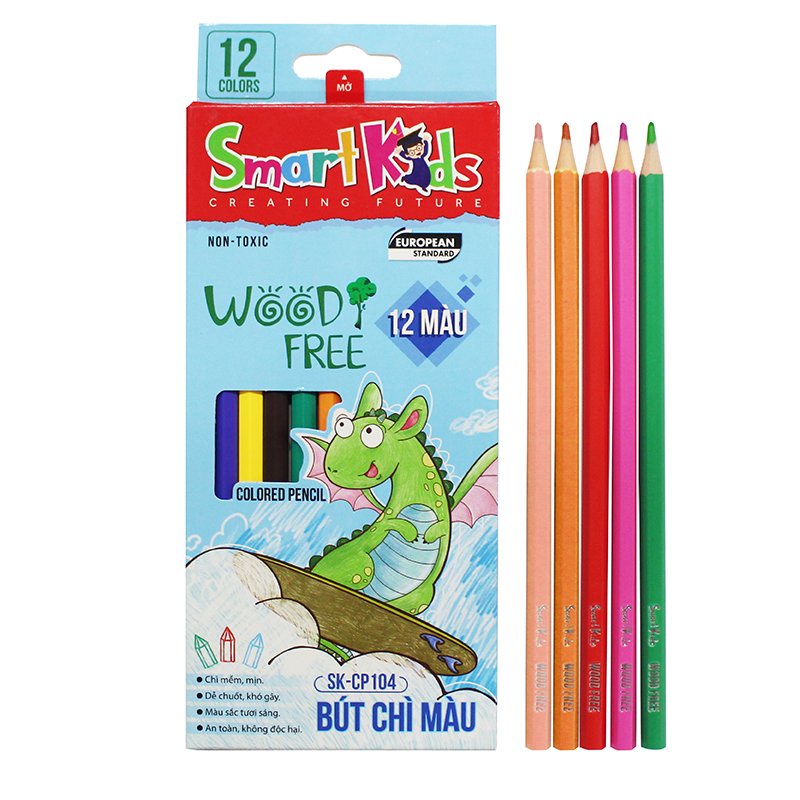 Bút chì màu 12 màu Smartkids SK-CP104