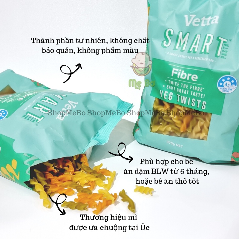 [Vetta] Nui rau củ tự nhiên Úc Vetta Smart cho bé ăn dặm từ 6 tháng tuổi