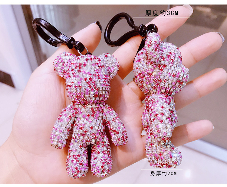 BE@RBRICK Búp bê gấu móc khóa kim cương thời trang hàn quốc