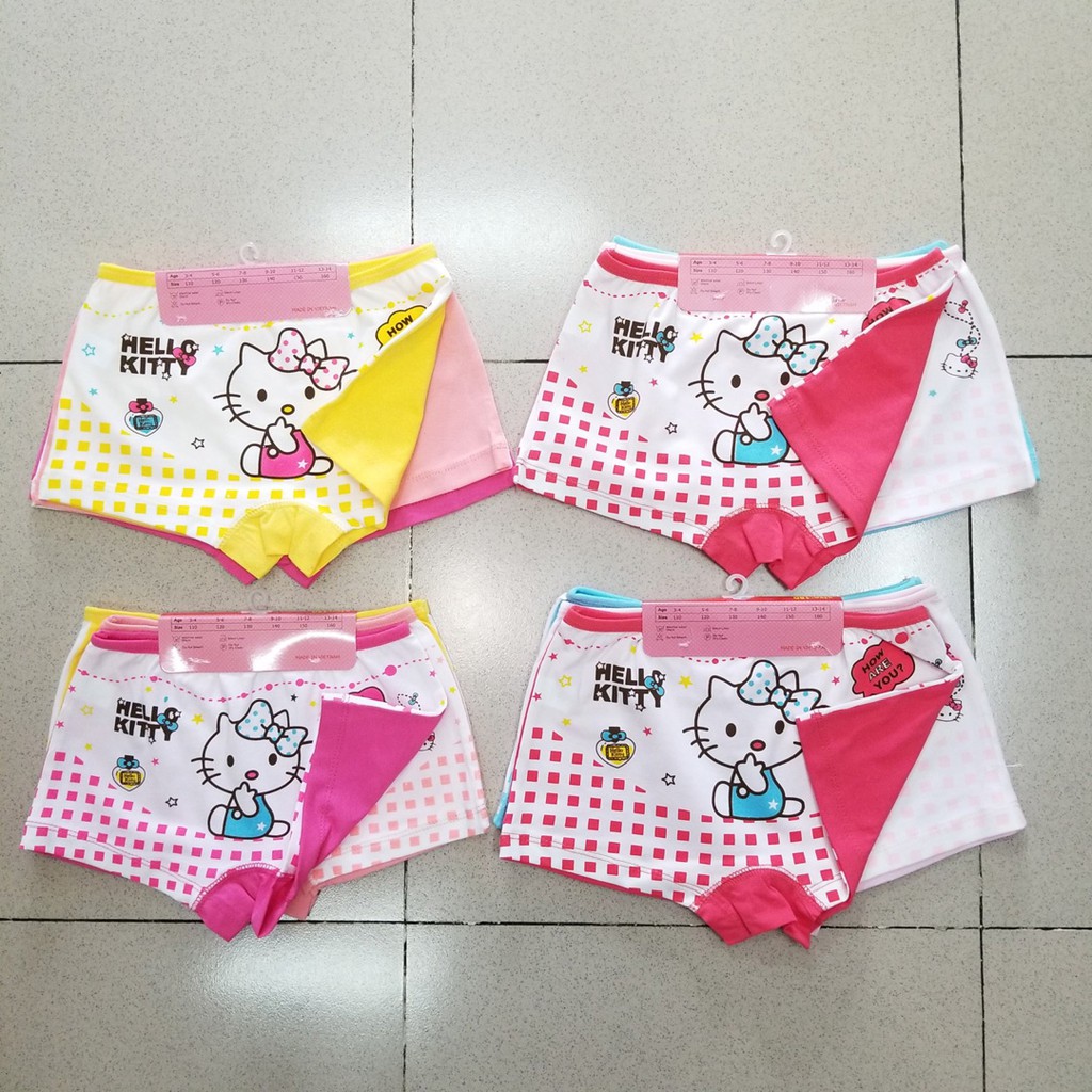 Lốc 3 quần sip cotton kitty xinh xắn cho bé gái