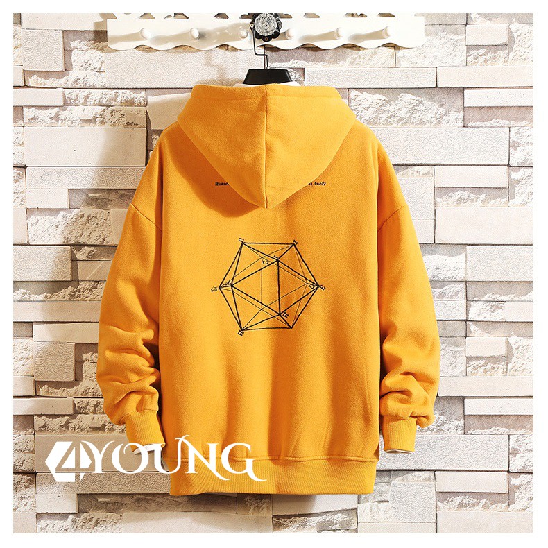 Áo khoác hoodie nam 4YOUNG phong cách Hàn Quốc Cầu Vồng