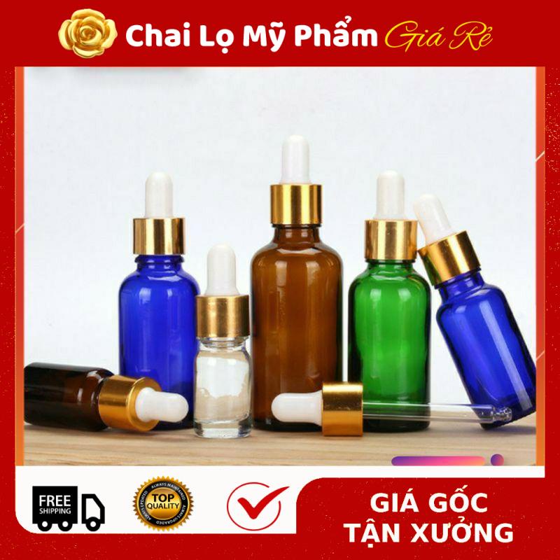 Lọ Chiết Serum ❤ RẺ VÔ ĐỊCH ❤ [15ml,20ml] Lọ đựng tinh dầu bóp giọt khoen vàng, phụ kiện du lịch