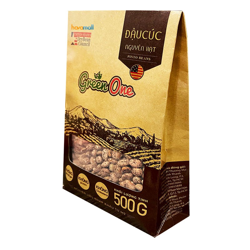 [HÀNG CHÍNH HÃNG] Đậu Cúc Hữu Cơ Hộp Giấy – Pinto Beans Organic Paper Bag 500gr