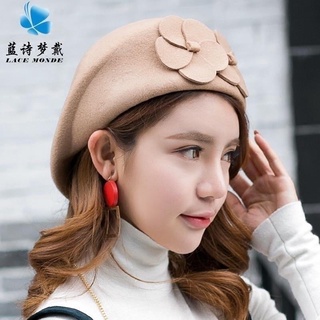 mũ dạ nữ gắn nơ