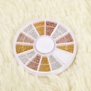 Hạt tròn bốn kích cỡ trang trí móng, DIY.