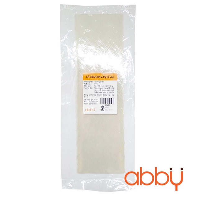 Combo lá gelatin làm bánh 2.5g/lá